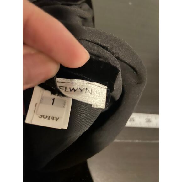 Vintage Harriet Selwyn Womens Dress Size 1 US Small Black Silk Blend Velvet 90s - Picture 4 of 9